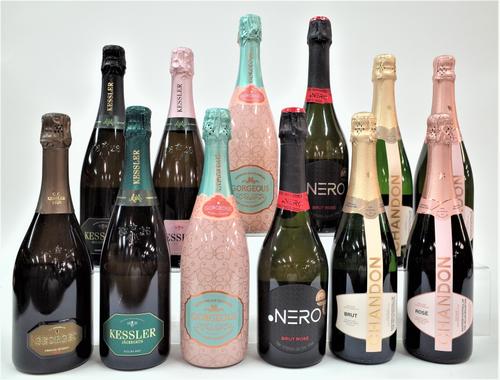 12 BOTTLES CHINESE, GERMAN, SOUTH AFRICAN AND BRAZILIAN SPARKLING WINE