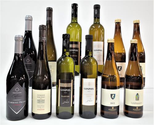 10 BOTTLES AUSTRIAN, GERMAN AND CROATIAN WHITE AND 2 RED WINE