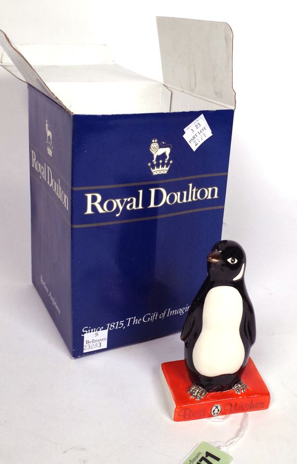 A ROYAL DOULTON ADVERTISING FIGURE FOR PENGUIN BOOKS