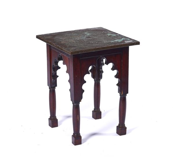 IN THE MANNER OF LIBERTY’S; A  SQUARE OCCASIONAL TABLE