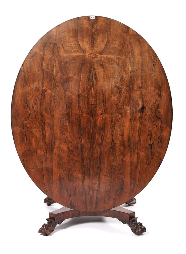 A REGENCY ROSEWOOD CENTRE TABLE