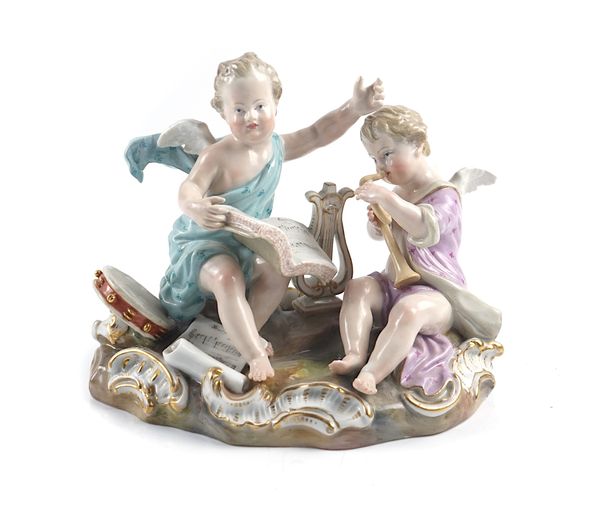 A MEISSEN GROUP EMBLEMATIC OF MUSIC