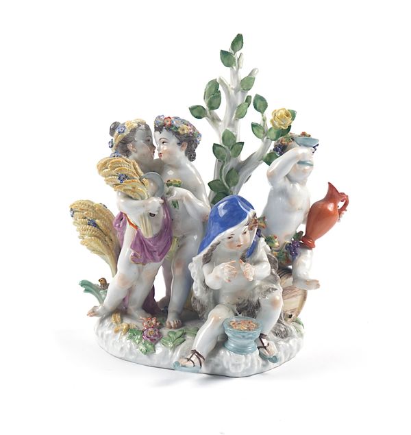 A MEISSEN GROUP REPRESENTING THE SEASONS