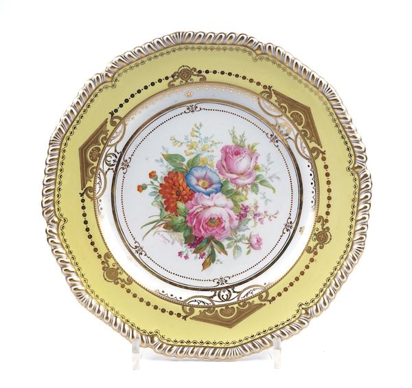 A ROYAL CROWN DERBY BONE CHINA CABINET PLATE