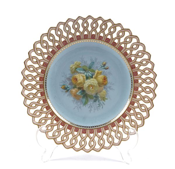 A COPELAND PIERCED CABINET PLATE BY C.F.HÜRTEN