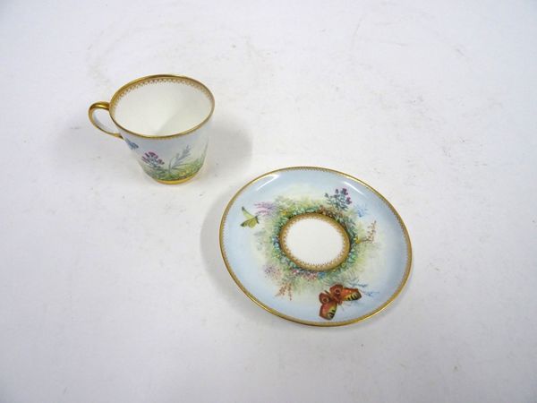 A COPELAND BONE CHINA COFFEE CUP AND SAUCER BY C.F.HÜRTEN (2)