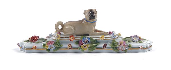 A MEISSEN PUG PAPERWEIGHT