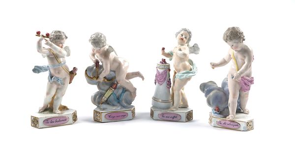 FOUR MEISSEN `DEVISENKINDER' PUTTI (4)