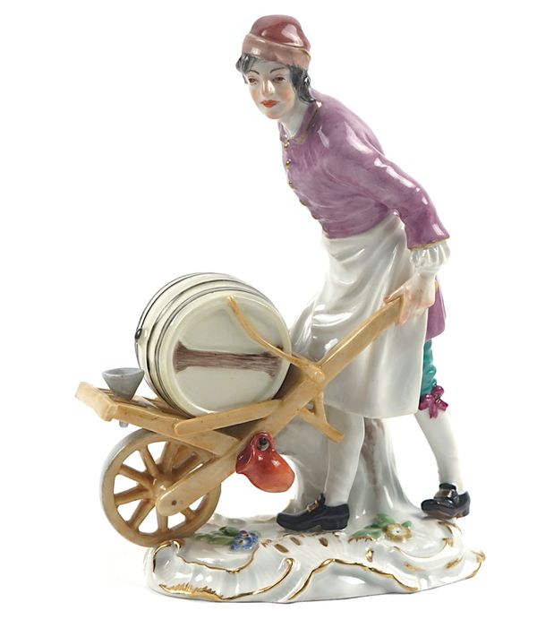 A MEISSEN FIGURE OF A VINEGAR SELLER FROM THE `CRIS DE PARIS' SERIES