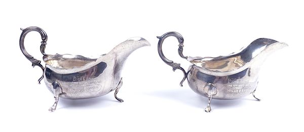 TWO SILVER SAUCEBOATS (2)