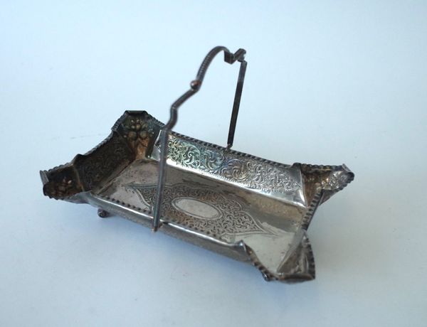 A VICTORIAN SILVER BASKET