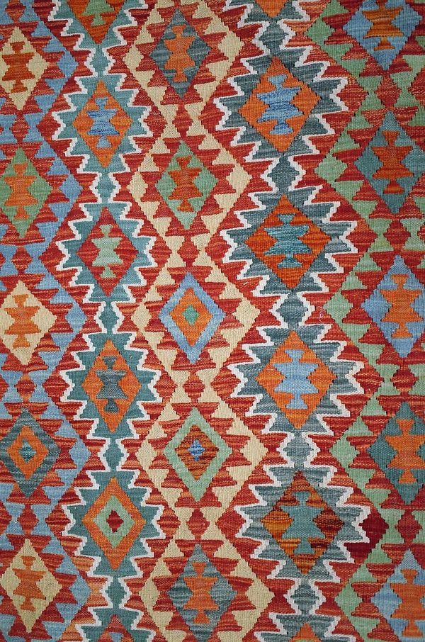 AN ANATOLIAN DESIGN KILIM CARPET