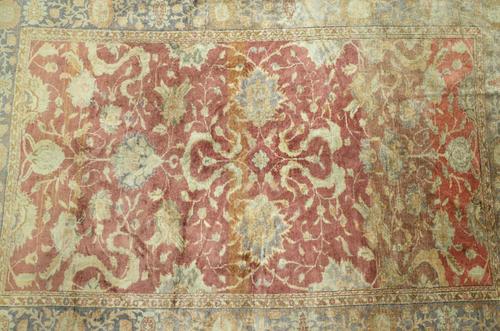 A TABRIZ SILK RUG, PERSIAN