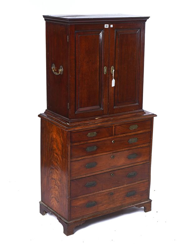 A 19TH CENTURY MAHOGANY COLLECTORS CHEST