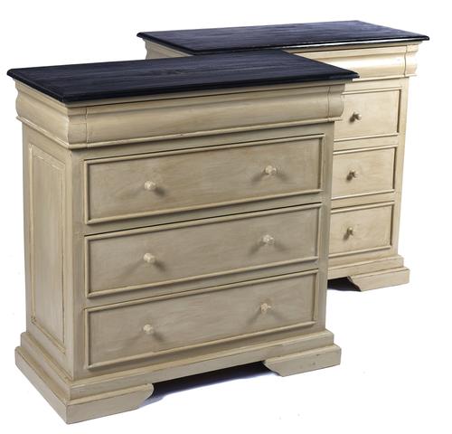 A PAIR OF EARLY 19TH CENTURY FRENCH STYLE COMMODES (2)