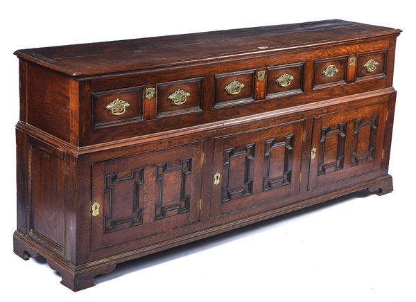 AN 17TH CENTURY AND LATER OAK DRESSER BASE