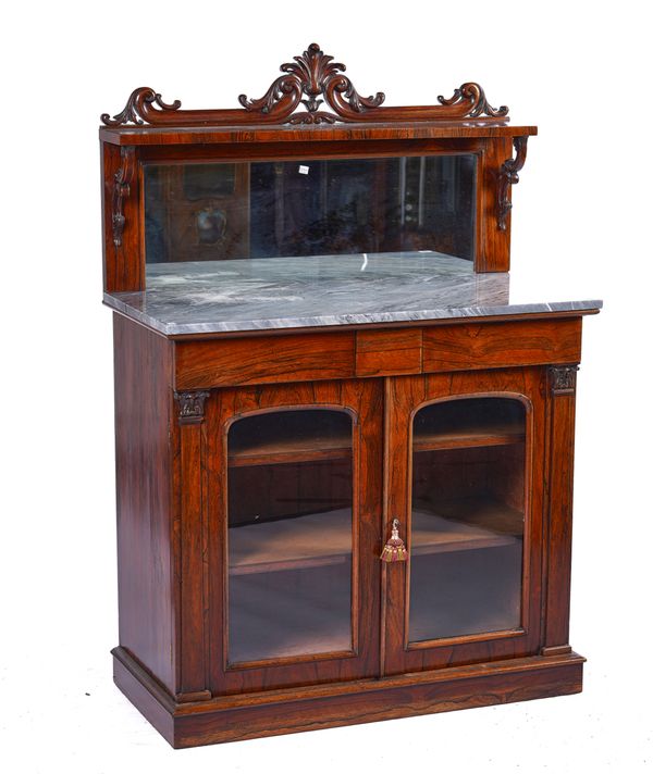 A VICTORIAN ROSEWOOD CHIFFONIER