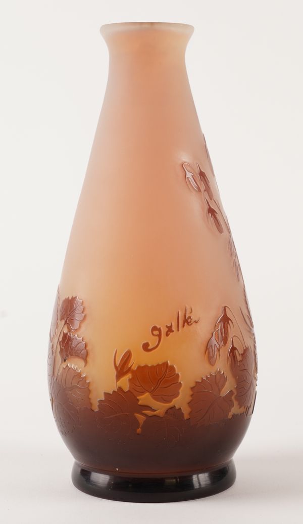 A GALLÉ CAMEO GLASS VASE