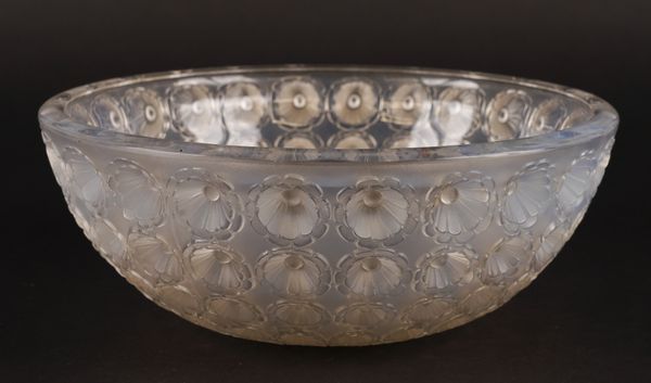 A LALIQUE `NEMOURS' GLASS BOWL