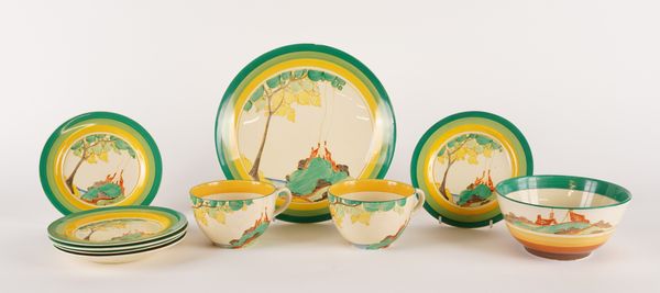 A GROUP OF CLARICE CLIFF `SECRETS' PATTERN WARES