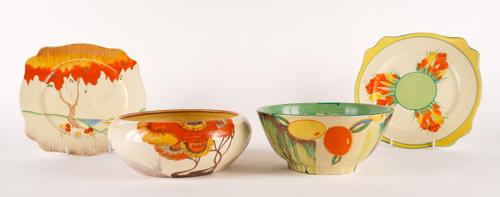 FOUR ITEMS OF CLARICE CLIFF (4)