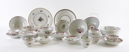 A COLLECTION OF NEW HALL PORCELAIN TEAWARES