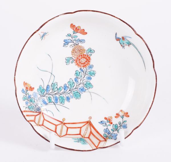 A MEISSEN PORCELAIN SAUCER