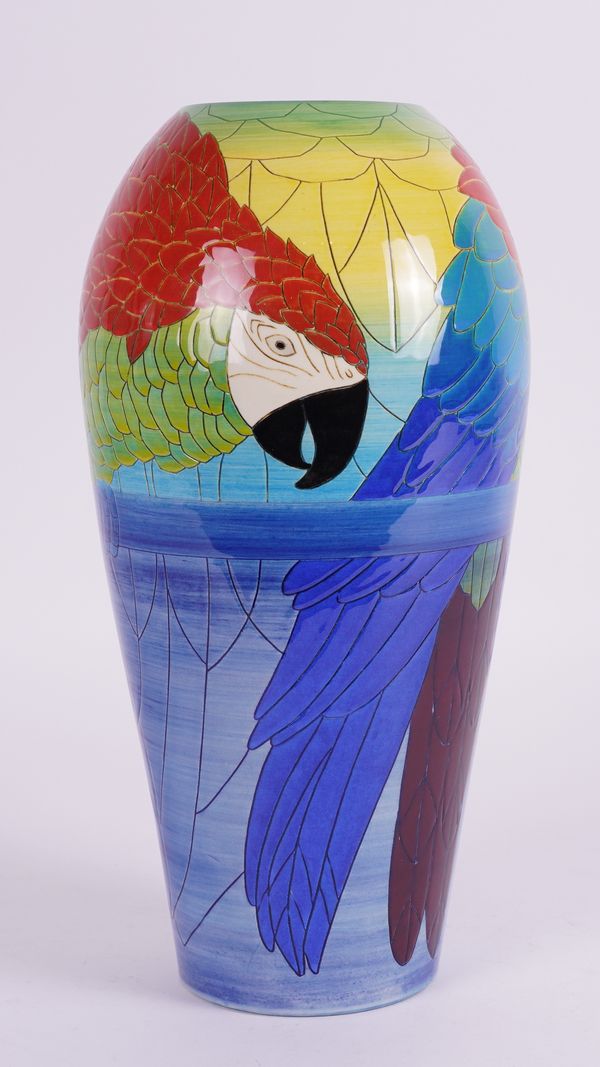 A TALL DENNIS CHINA WORKS VASE DESIGNED BY SALLY TUFFIN