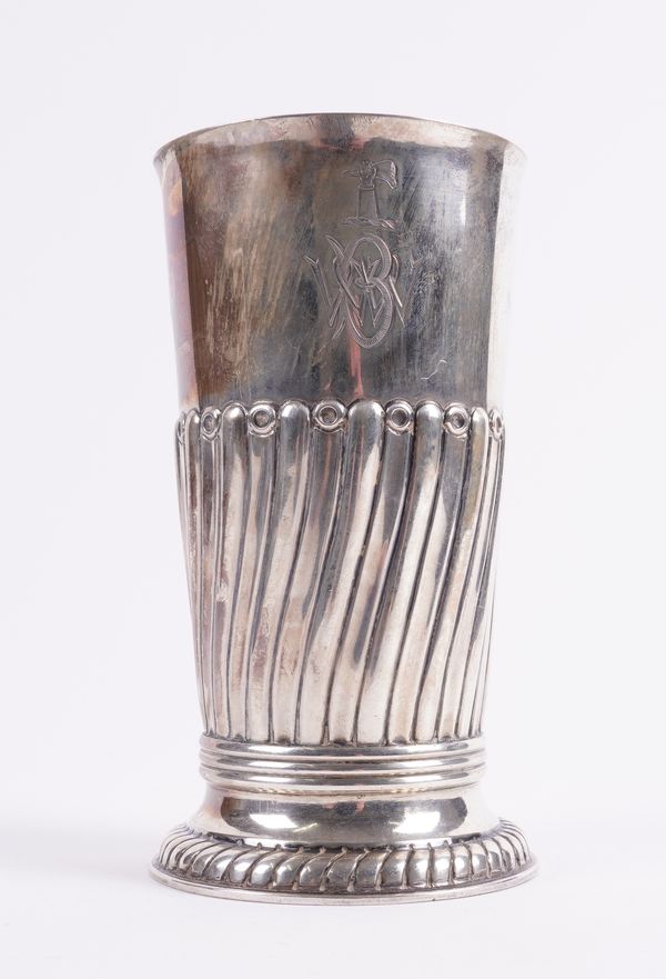 A VICTORIAN SILVER VASE