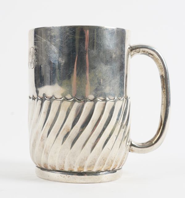 A VICTORIAN SILVER CHRISTENING MUG