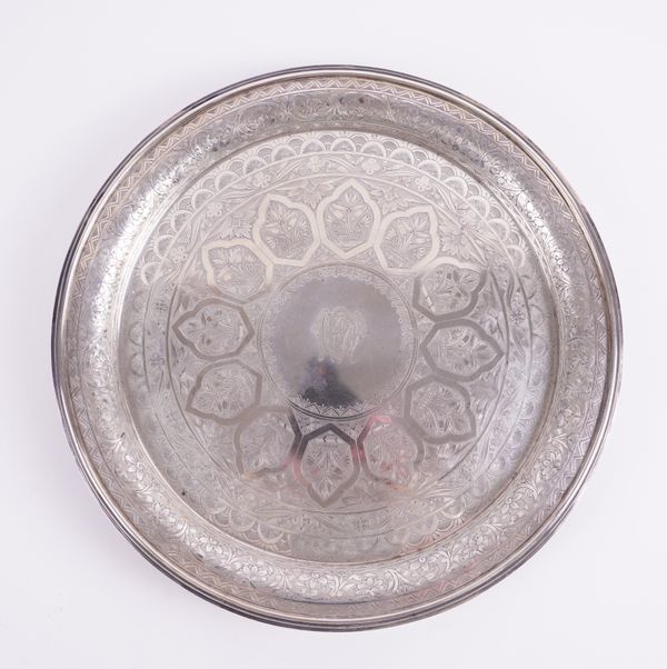 A VICTORIAN SILVER SALVER