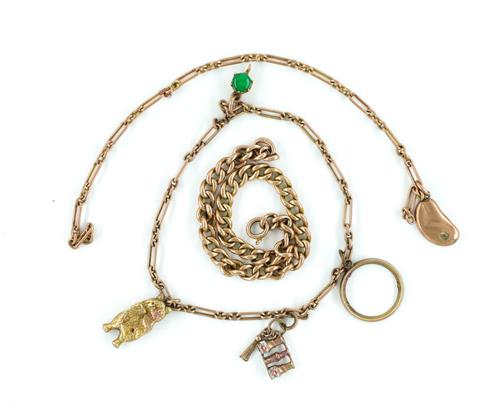 THREE GOLD BRACELETS (3)