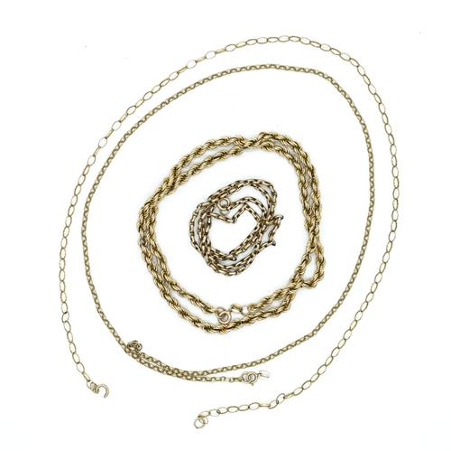 FOUR GOLD NECKCHAINS (4)