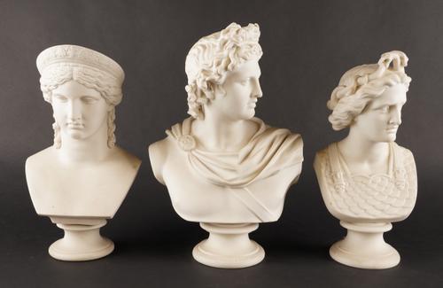 THREE PARIAN BUSTS OF JUNO, APOLLO AND WAR (3)
