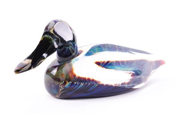 A MURANO GLASS SOMMERSO DUCK