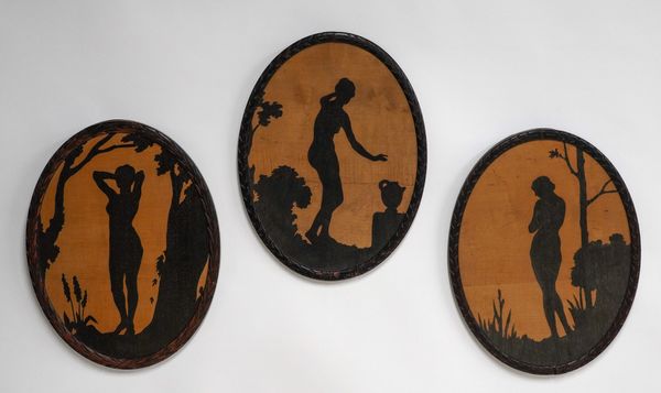 A SET OF THREE ROWLEY GALLERY MARQUETRY PANELS (3)