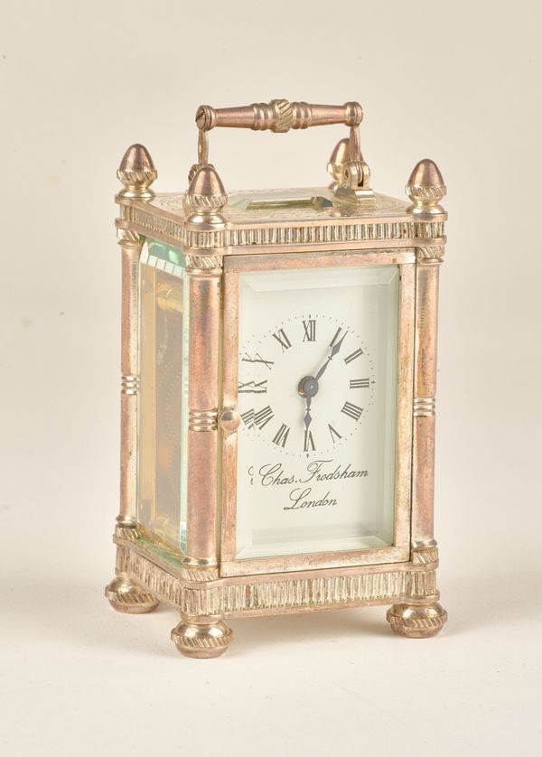 A SILVER CASED LIMITED EDITION QUEEN’S SILVER JUBILLEE CARRIAGE TIMEPIECE