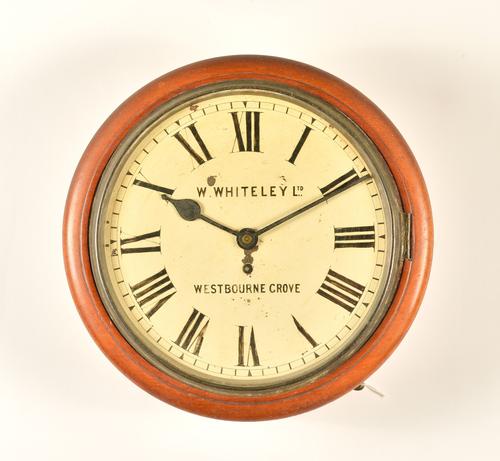 A VICTORIAN MAHOGANY WALL TIMEPIECE