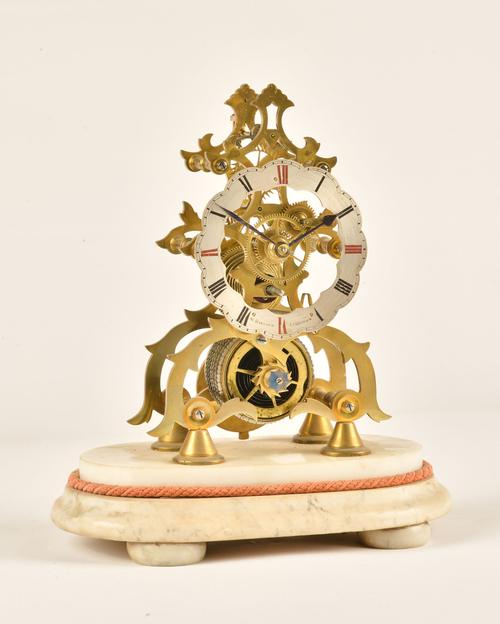 A VICTORIAN SKELTON TIMEPIECE