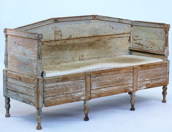 A Gustavian polychrome painted sofa