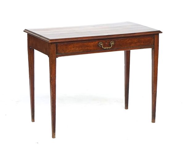 A George III mahogany single drawer side table