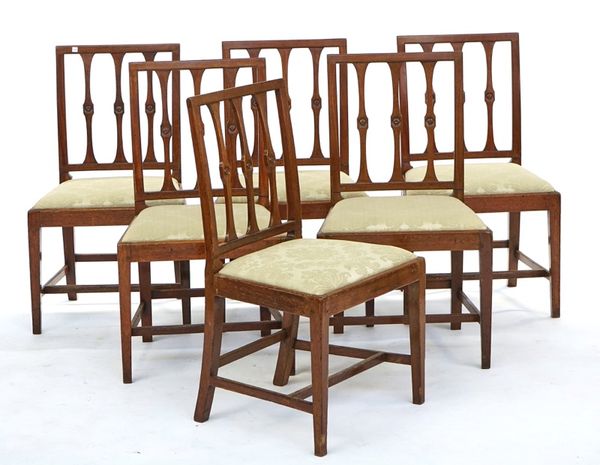 A set of six George IV mahogany dining chairs