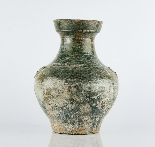 A Chinese green glazed pottery vase, Hu