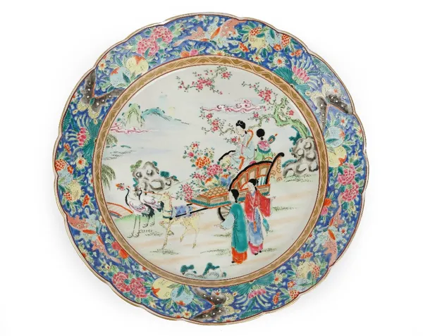 A Japanese porcelain dish