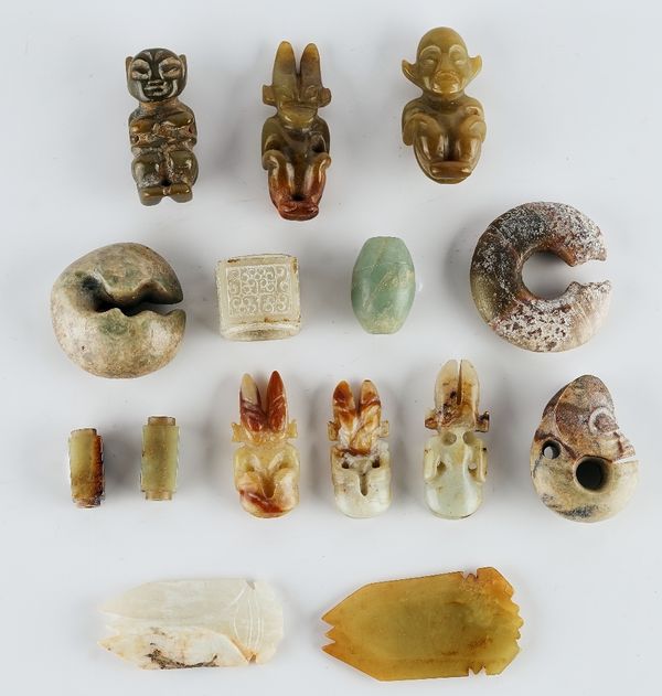 A group of Chinese archaistic jade carvings