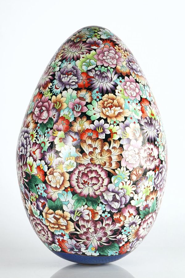 A large cloisonné egg