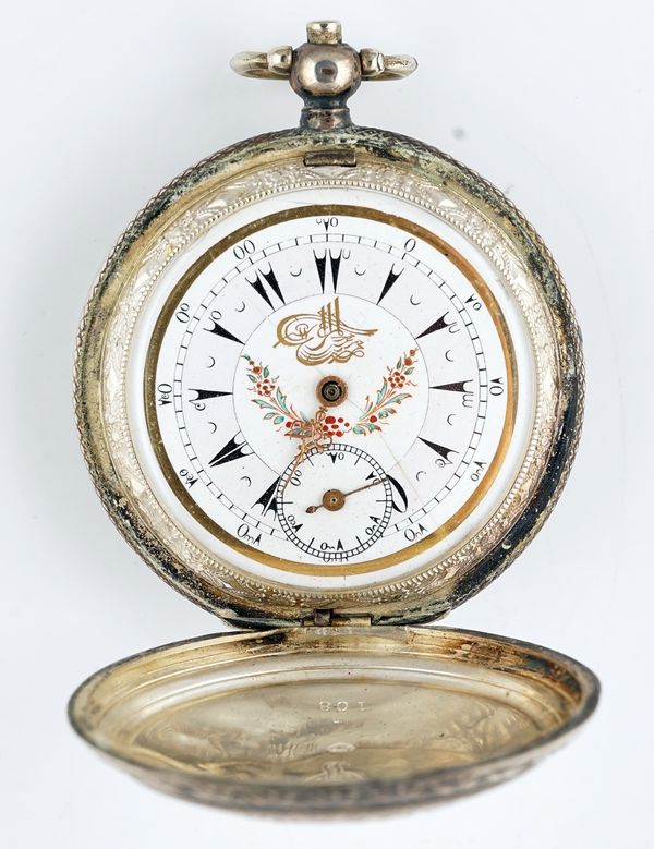 A Turkish market hunting cased gentleman's pocket watch