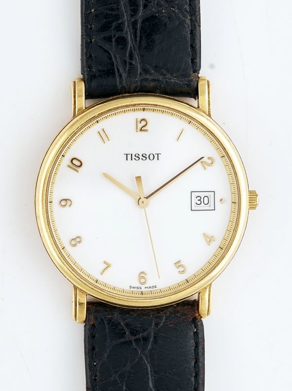 A Tissot 18ct gold circular cased gentleman's quartz wristwatch