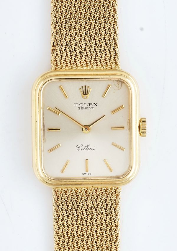 A Rolex Cellini 18ct gold ladies wristwatch