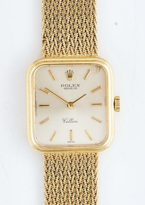 A Rolex Cellini 18ct gold ladies wristwatch
